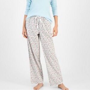 Charter Club Women's Soft Knit Printed Pajama Pants - New - L